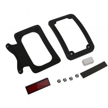 Negro Laydown curvado soporte de placa de licencia para Harley Street Glide/Road Glide