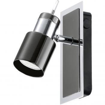 Spot LED Davida 1 Negro 5W GU10, Diseño Moderno, Incluye Bombilla, No Dimmable