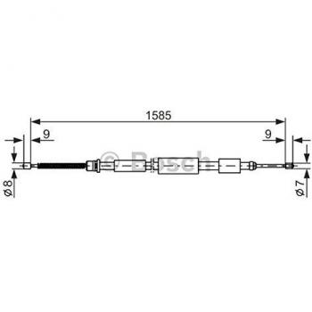 Cable de freno de mano BOSCH 1 987 477 079 para CITROËN ZX y PEUGEOT 306 Cabriolet