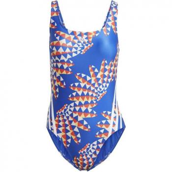 Bañador de natación adidas Farm Rio 3 bandas mujer azul regular fit