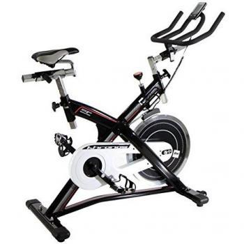 BH Bicicleta de Ciclismo Indoor Khronos con Freno de Emergencia y Manillar de Triatlón - 20 Kg de Resistencia a Fricción