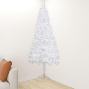 Árbol de Navidad artificial de esquina blanco 240 cm PVC vidaXL