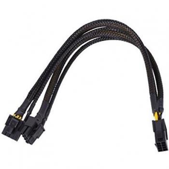 Phobya 8-Pin Female to Dual 6+2 Pin Male VGA Y-Cable - Black