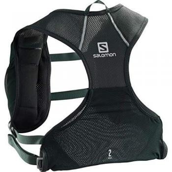 SALOMON Agile 2 Set Mochila de Running Ligera 2L, 2 Botellas SoftFlask 50 ml Incluidas, Unisex-Adult, Verde, 2 L