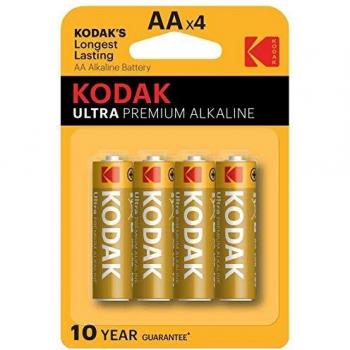 Kodak Ultra - Pack de 4 Pilas Alcalinas AA LR06