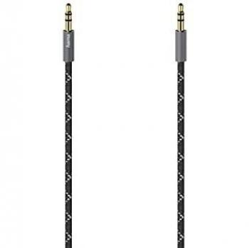 Cable de audio Hama 3.5mm Jack - 3.5mm Jack Stereo Metal 1.5m