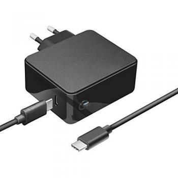 Trust Summa - Cargador Universal USB-C de 45 W para portátiles, Smartphones o Tablets, Negro