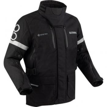 Bering Chaqueta de Moto Sweek Negro-Antracita, chaqueta textil impermeable para motocicletas, color negro-antracita, talla 2XL
