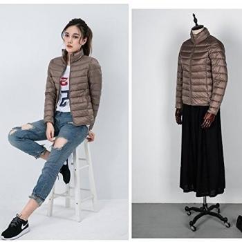 WJP mujeres ultra ligero de la chaqueta poco voluminoso abajo Outwear amortiguar por la chaqueta W-2398