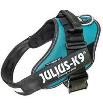 Arnés Julius-K9 IDC Power, Talla 1 (63-85 cm), Cinturón 50 mm, Color Azul Petróleo