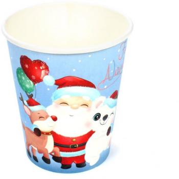 2 Vasos de papel para Navidad de Papá Noel de 270 ml