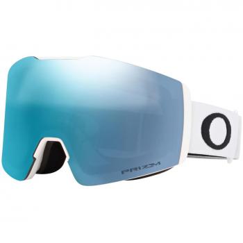 Oakley Fall Line M Prizm Ski Goggles (Prizm Sapphire) - White/Blue, Matte White, Prizm Iridium Snow Sapphire, CAT3, Unisex