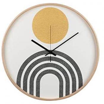 Reloj de Pared Metal Natural 60x4,5x60 cm - Decoración Funcional y Elegante