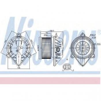 Ventilador habitáculo NISSENS 87173 - Ventilador interior, compatible con diversos modelos de vehículos, alta eficiencia en la circulación de aire, diseño compacto y ligero, fácil instalación, fabricado con materiales de alta calidad para mayor dur