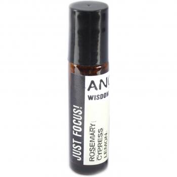 Mezcla de aceites esenciales 100% naturales con base de vitamina E en roll-on - Wisdom Just Focus!
