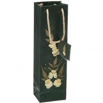 Revel Paper Sage Wildflowers 1-Bottle Wine Gift Bag - True by True Fabrications, Multicolor by True