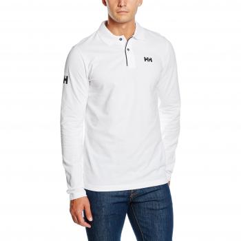 Helly Hansen Crew Hh Classic Ls - Polo manga larga para hombre, color blanco, talla S