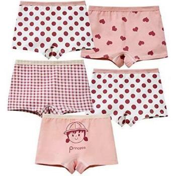 MiSense Braguitas Niñas Paquete de 5 Algodón Bragas Niña Suaves Boxer Calzoncillos para Bebés 2-11 años