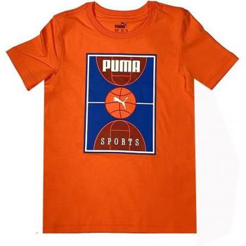 Camiseta de Manga Corta Infantil Puma Bppo Basket Blank Ba Naranja