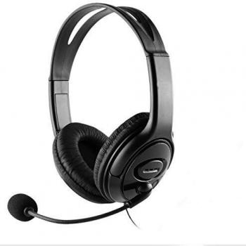 CoolChat U1 – Auriculares para chat en línea con micrófono, control de volumen en cable, ligeros, diadema ajustable, cable 2m, conexión USB. Para PC, ordenador portátil
