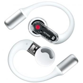 Auriculares Nothing Ear (Open) - Inalambricos Bluetooth, Tecnología Open Sound, Dos micrófonos con Clear Voice por IA, 30 Horas de reproducción de música, EQ avanzado - Blanco