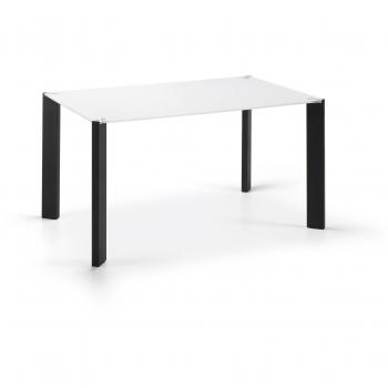 Kave Home Mesa Spot 140x90 cm, negro y blanco