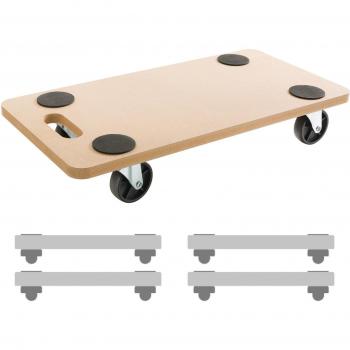 Carro Dolly Arebos 4x con ruedas, plataforma de transporte para muebles, capacidad de carga 200kg