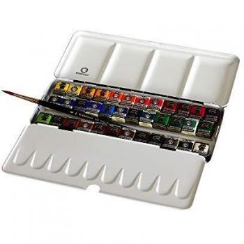 Caja de metal con forma de dulces para acuarela