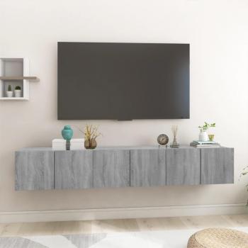 Mueble de salón colgante vidaXL 3 unidades 60x30x30 cm madera gris Sonoma, Mueble TV, Mueble Televisor, Mesa de TV