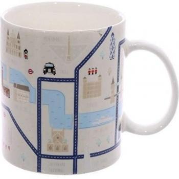 Fun New Bone China Mug - London Map Design