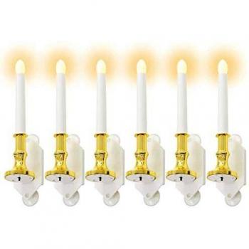 vidaXL 6x Vela LED Solar Decorativa Interior Hogar Exterior Romántica Lámpara