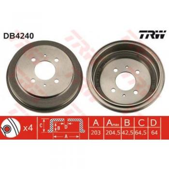TRW Automotive AfterMarket DB4240 Brake Drum