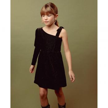 Vestido asimétrico de terciopelo Sfera