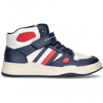Tommy Hilfiger Kids' High Top Velcro Sneakers with Stripes