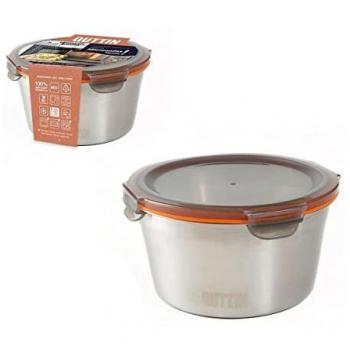 Fiambrera Hermética de Acero Inoxidable 1L Apta para Microondas Quttin