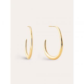 Pendientes Aro Bulky de acero bañado en oro