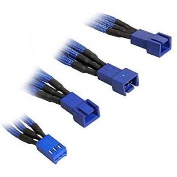 BitFenix ??Adaptador de 3 Pines a 3X 3-Pin 60cm - Manga Azul/Azul