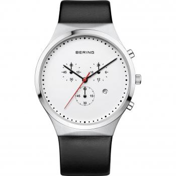 Reloj de Cuarzo Bering 14740-404 para Hombre, 40mm, Correa de Piel de Becerro, Cristal de Zafiro y Resistencia al Agua 3 ATM