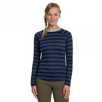 Berghaus Camiseta de Manga Larga para Mujer Crew 2.0, Mujer, Camiseta, 4A000881CV7, Crepúsculo/Vintage Indigo, 40