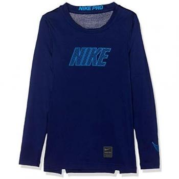 NIKE B NP Top LS Comp Camiseta de Manga Larga, Niños, Blue Void/Blue Hero, XS