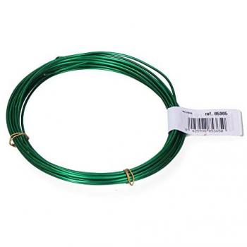Rollo de Alambre de Aluminio 1,5mm x 5m Verde - Pack 1 Unidad