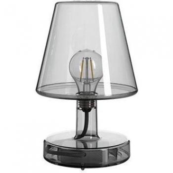 Lámpara de mesa LED recargable Fatboy Transloetje, gris, 25 cm
