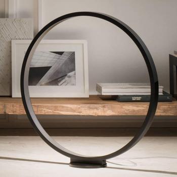 Lámpara de suelo LED Assolo 70 cm negra con atenuador