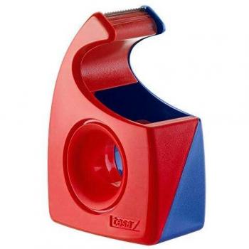Dispensador de Cinta Adhesiva TESA Easy Cut® 10 m x 19 mm, Rojo/Azul