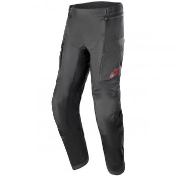 Pantalones de Moto Alpinestars Andes Air Drystar Negros, Pantalón textil impermeable para motocicleta, color negro, talla S