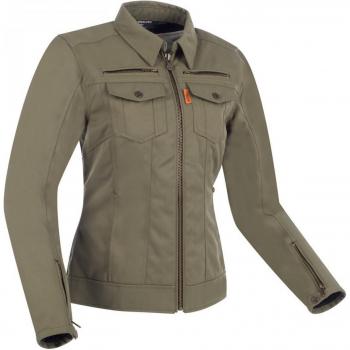 Chaqueta textil de moto para mujer Segura Patrol Caqui
