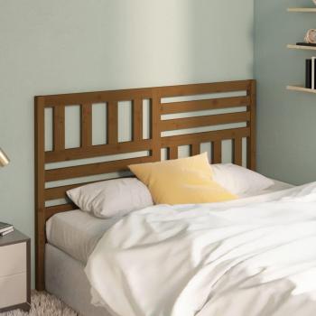 Cabecero para cama ámbar 156x4x100 cm madera maciza de pino marrón miel