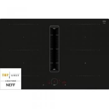 Placa de Inducción Aspirante NEFF V58FHQ4L0, 80 cm, 4 Quemadores, Combizone, Twist Touch, Sin Marco