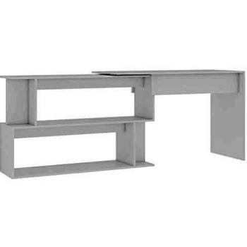 vidaXL Corner Desk White 200x50x76 cm Engineered Wood
