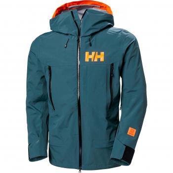 Chaqueta de esquí Helly Hansen Sogn Shell 2.0 con capucha y tecnología RECCO, color azul verdoso
